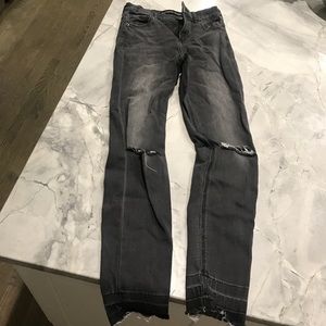 Express High-rise Ankle Jean Leggings Gray size 2R